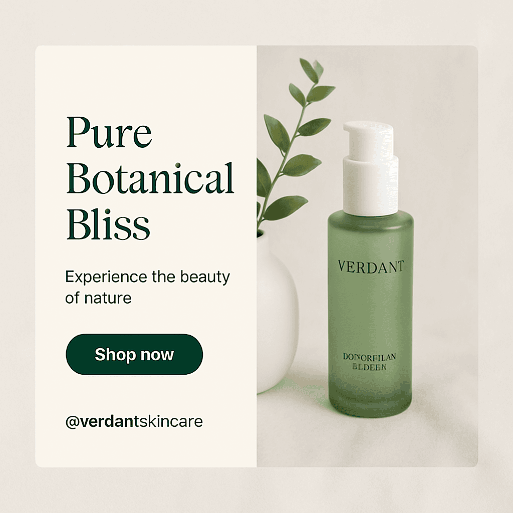 Verdant Skincare — AI-generated social post